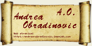 Andrea Obradinović vizit kartica